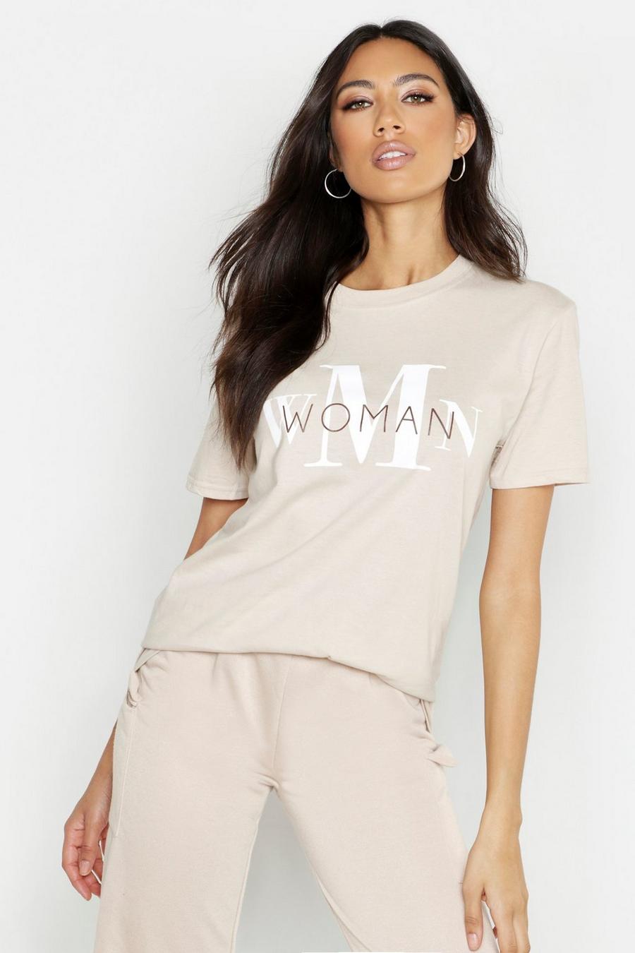 T-shirt grafica Woman, Sabbia image number 1