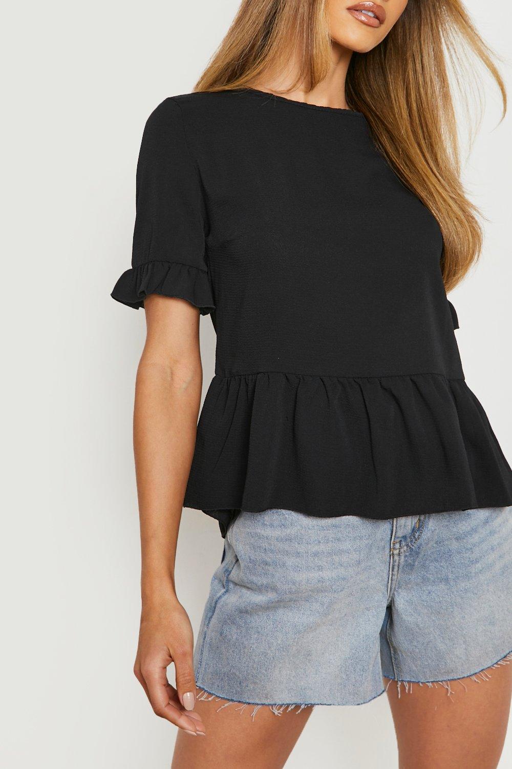 Boohoo clearance frill top