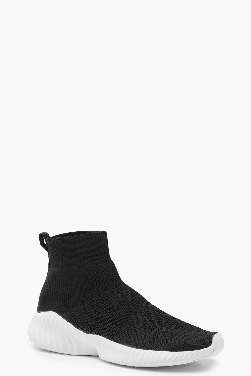 Loop Back Platform Sock Trainers | boohoo