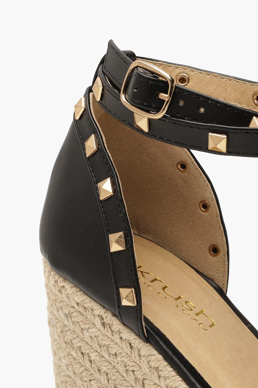 Studded Espadrille Wedges