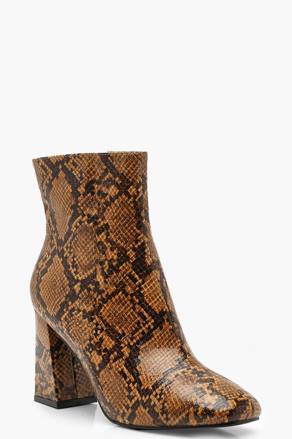 bottines talon serpent