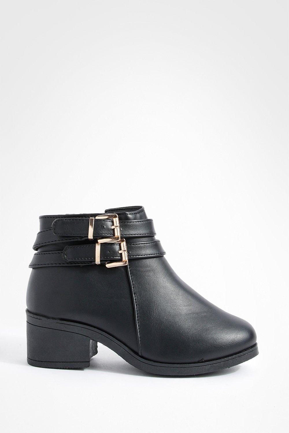 Boohoo Double Buckle Chelsea Ankle Boots