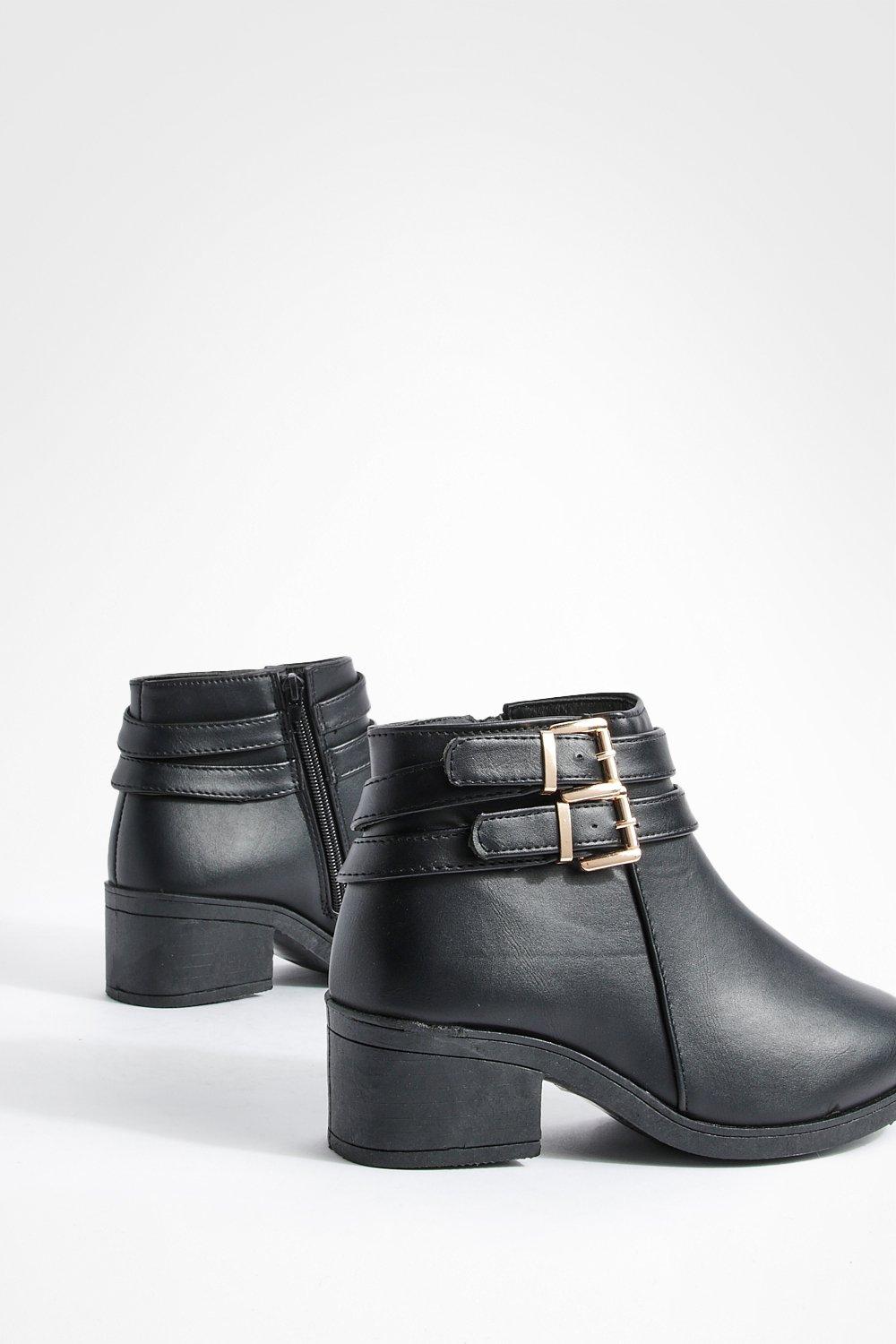 Boohoo Double Buckle Chelsea Ankle Boots