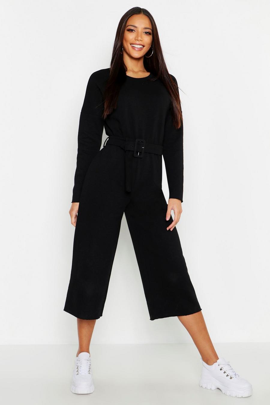 Belted Lounge Sweat Culotte Jumpsuit image number 1