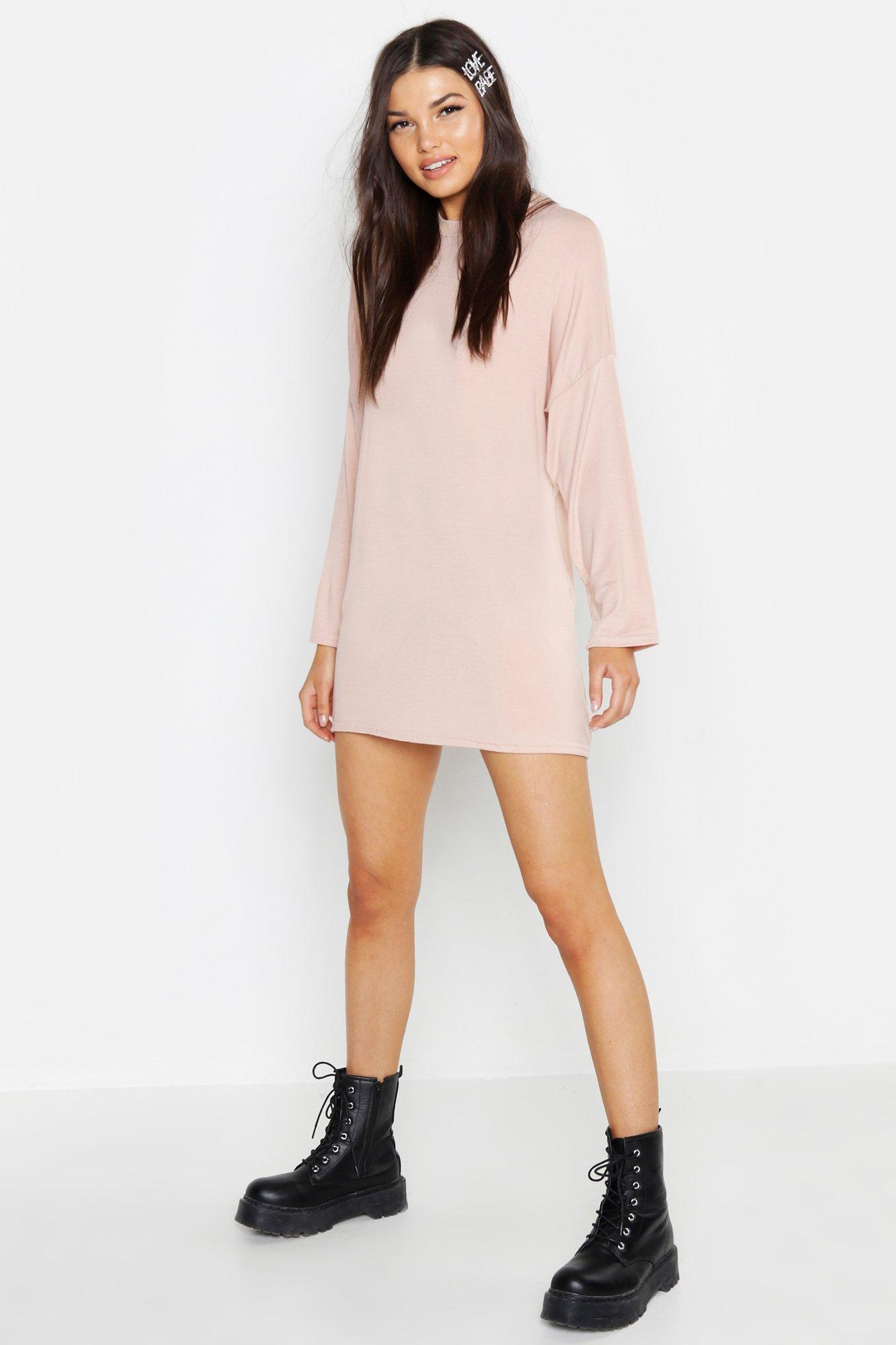 boohoo long shirt dress