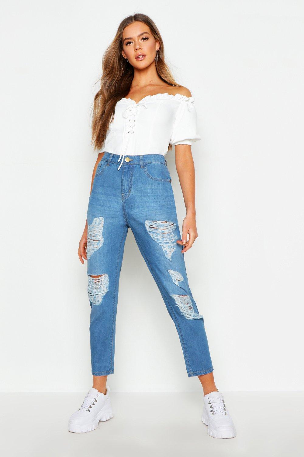 boyfriend jeans no rips