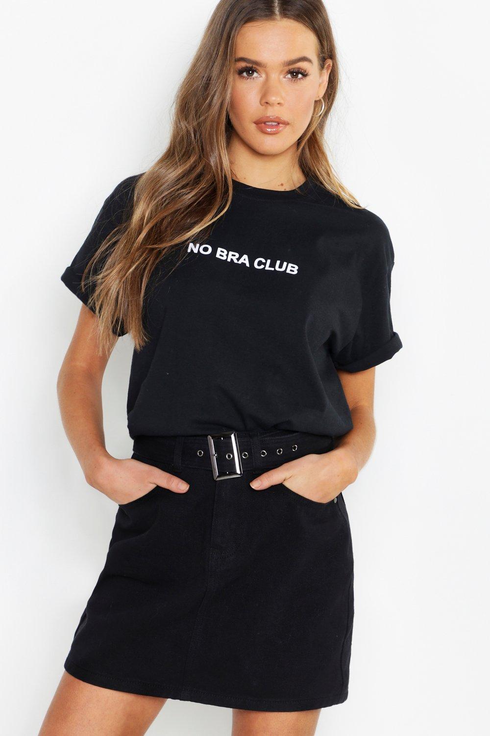  No Bra Club Tee Shirt : Clothing, Shoes & Jewelry