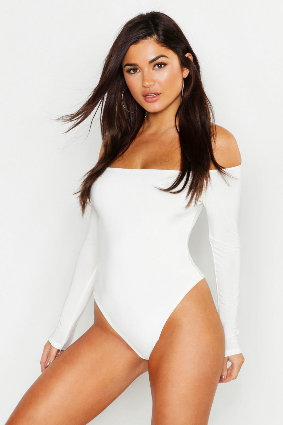Premium Double Layer off The Shoulder Bodysuit image number 1