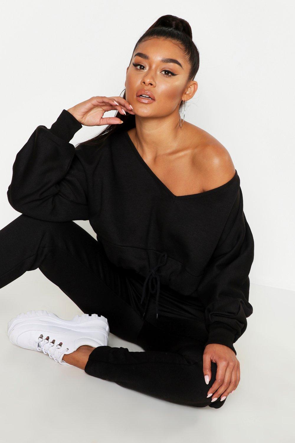 Off the shoulder jogger set store