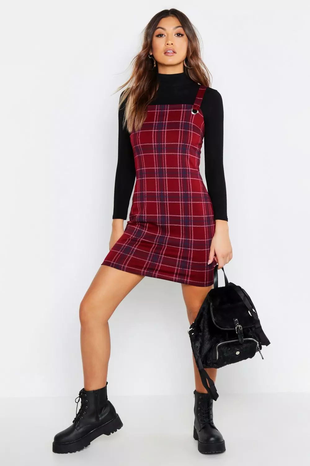 Chequered 2025 pinafore dress