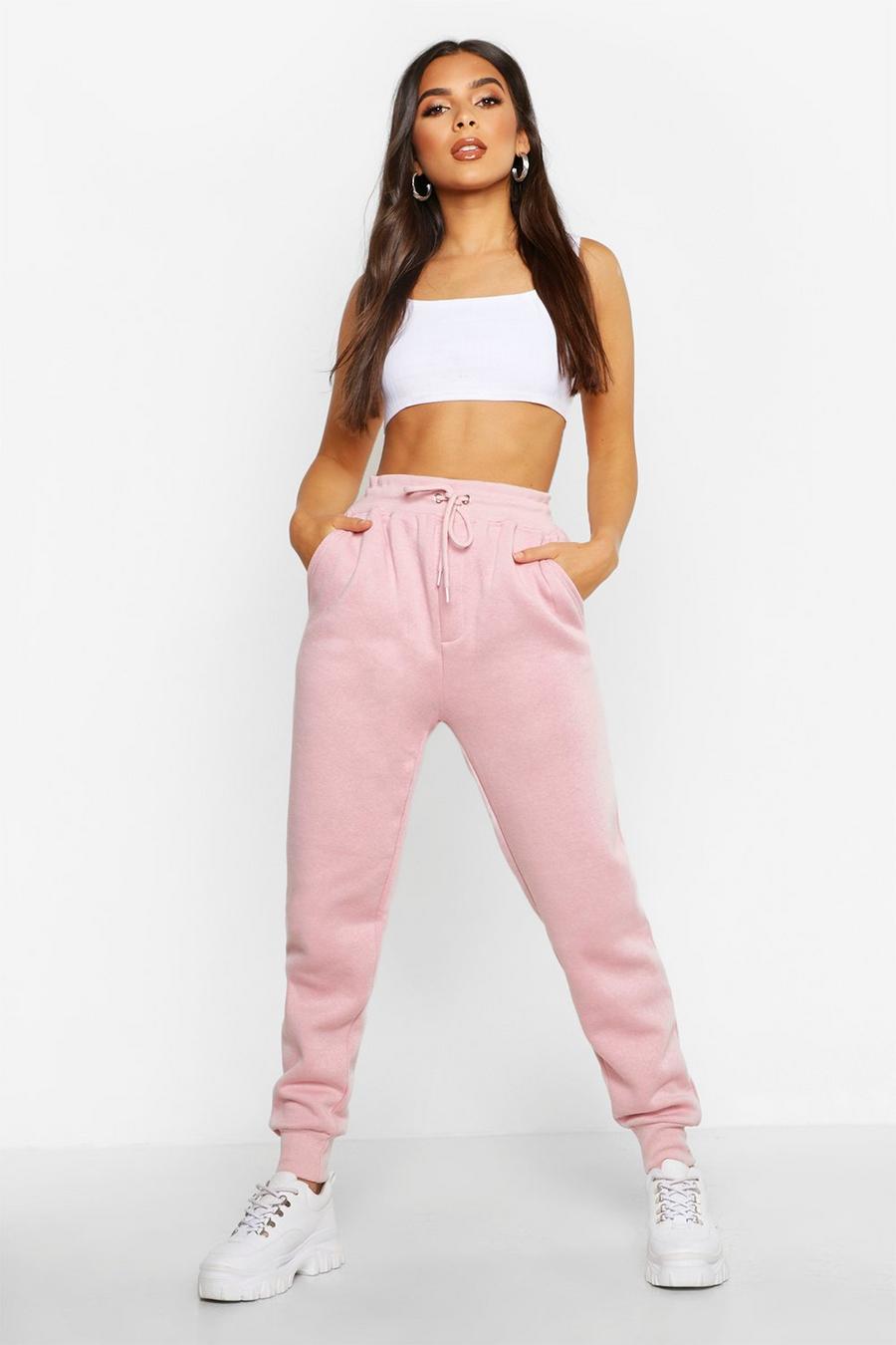 Dusky pink Grey Basic Regular Fit Track Pants image number 1