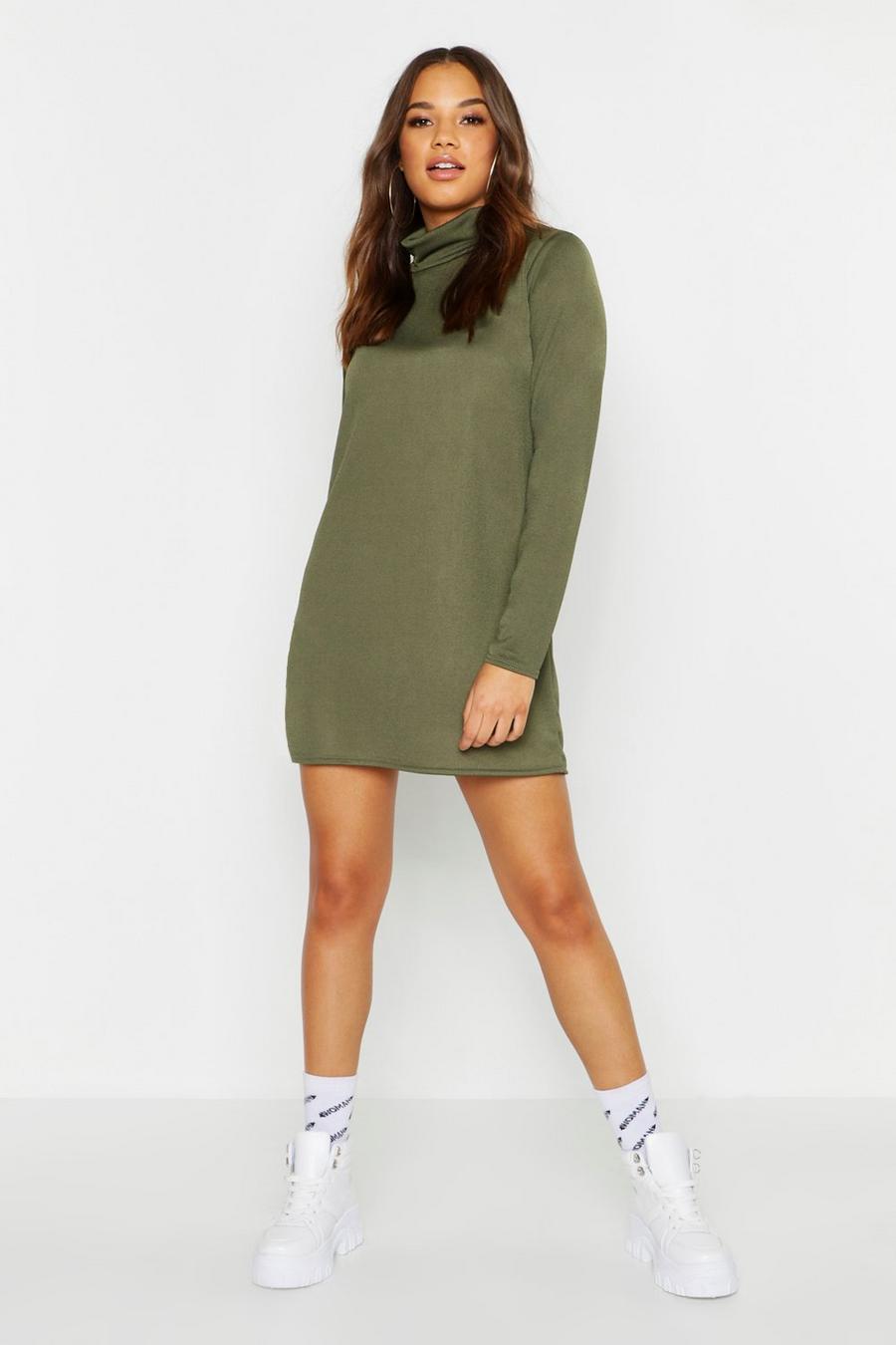 Roll Neck Long Sleeve Shift Dress image number 1