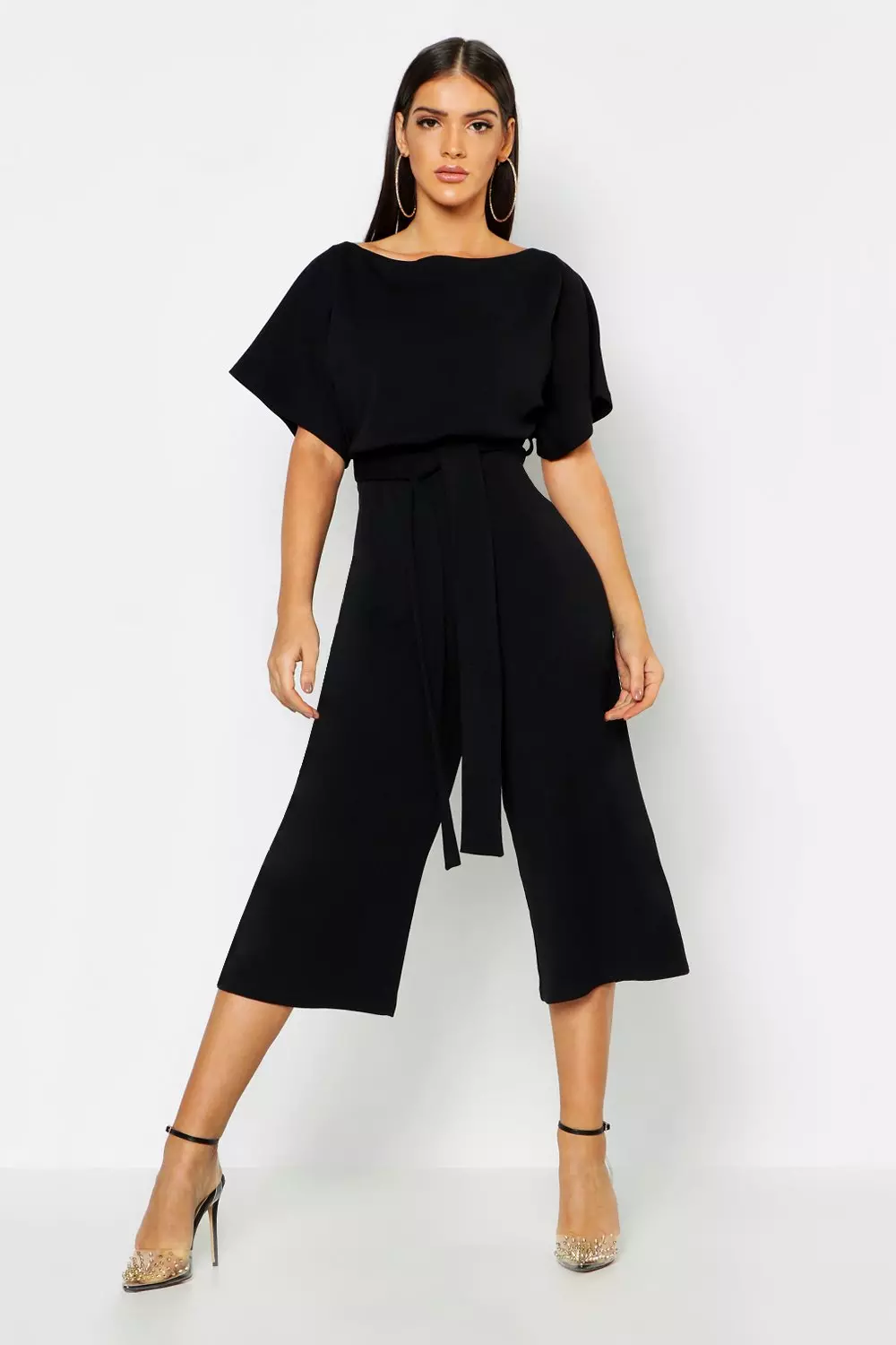 Tie waist store culotte jumpsuit