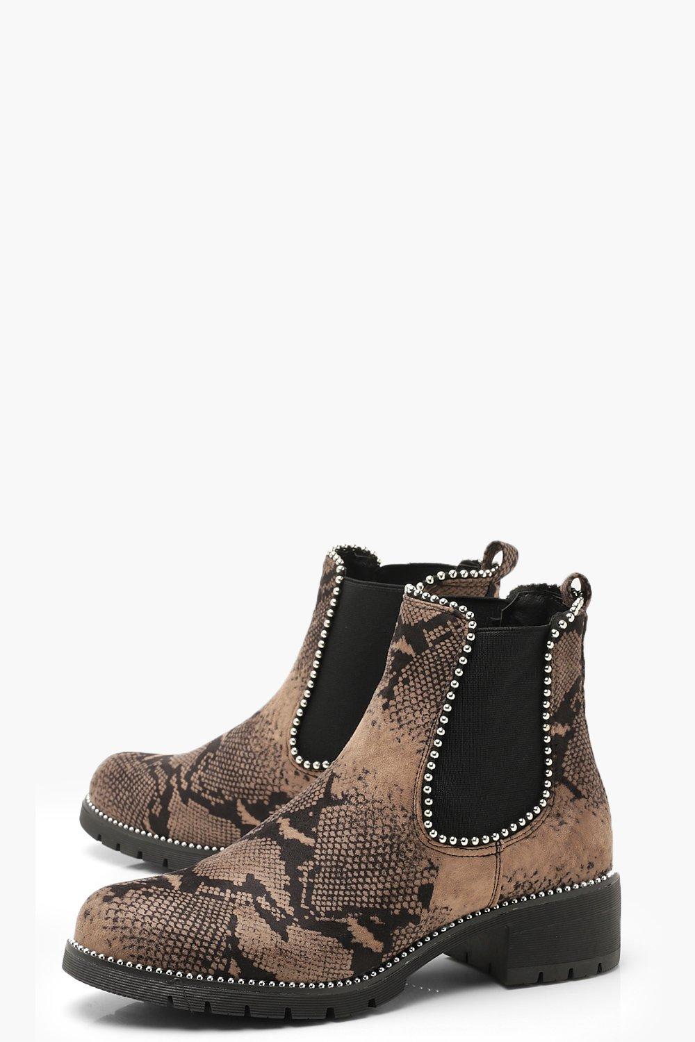 Boohoo snake hot sale print boots