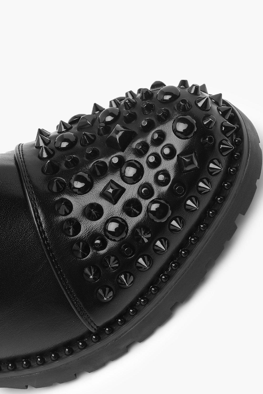 Studded Chunky Chelsea Boots