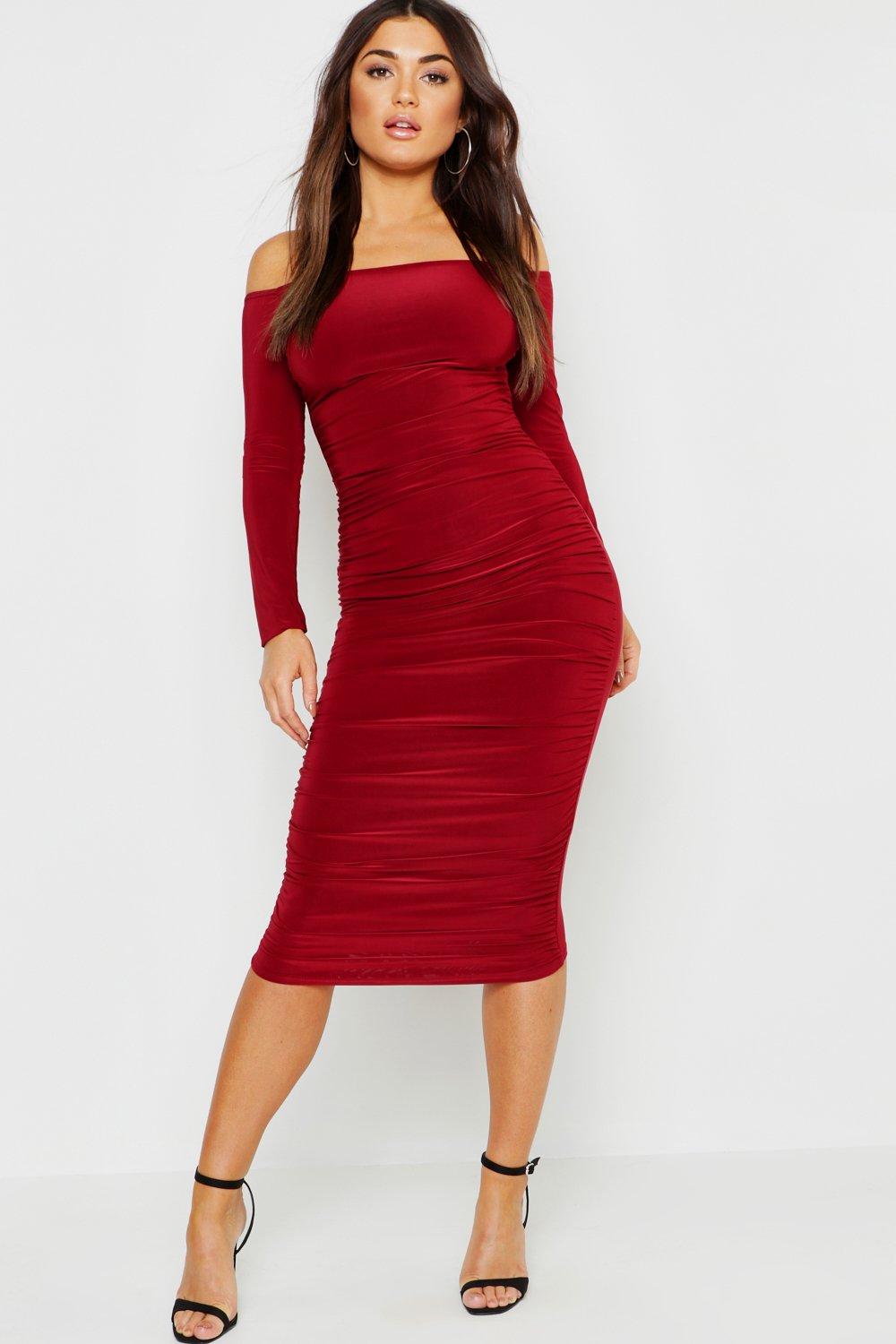 red midi dress canada