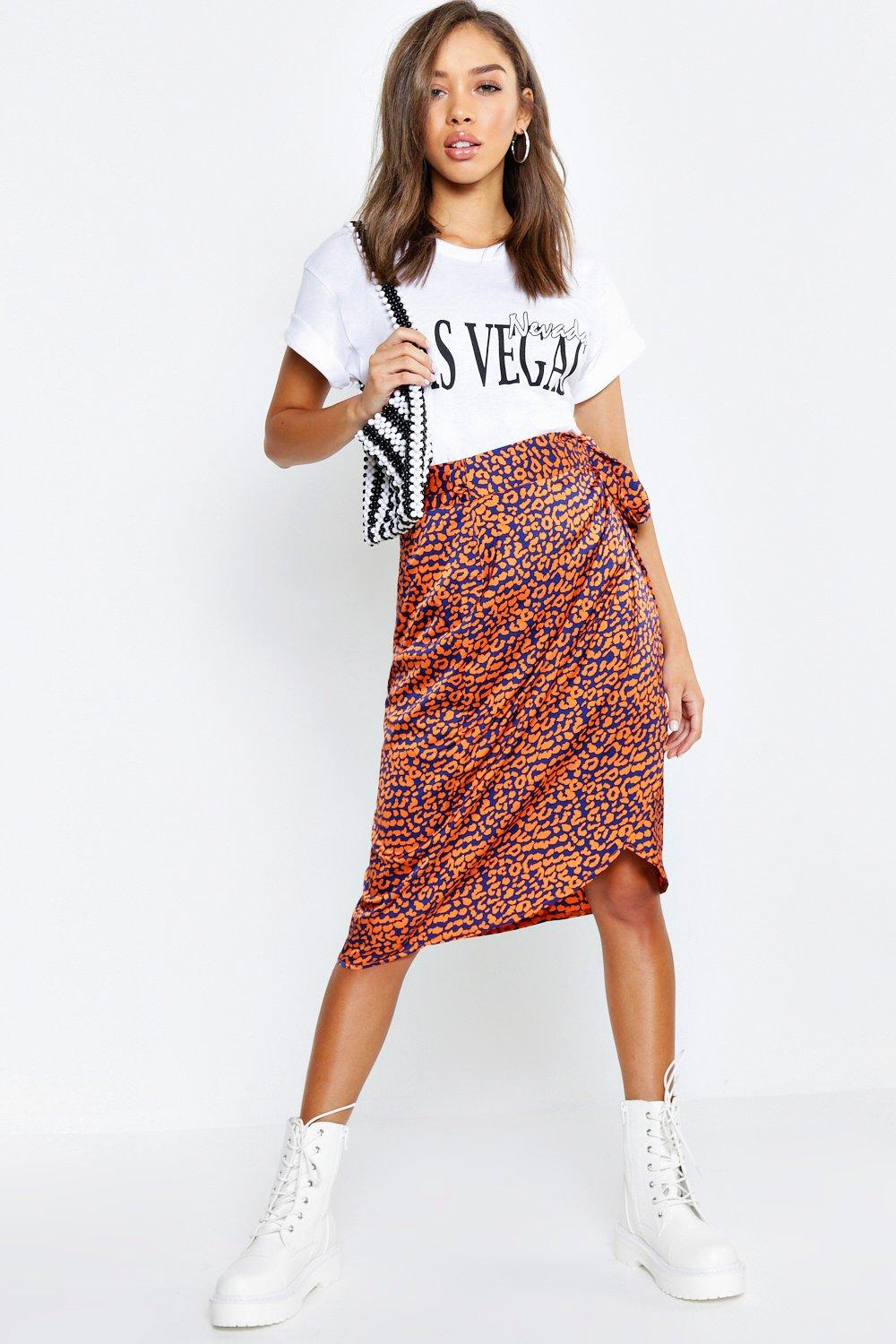 white wrap skirt boohoo