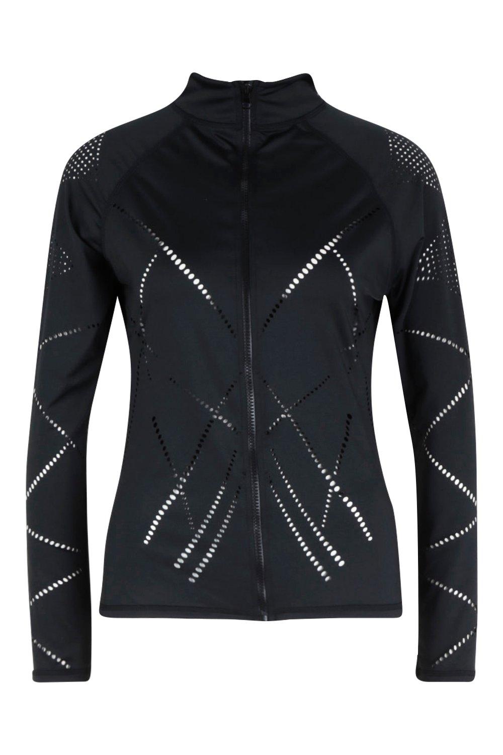 black zip up gym jacket