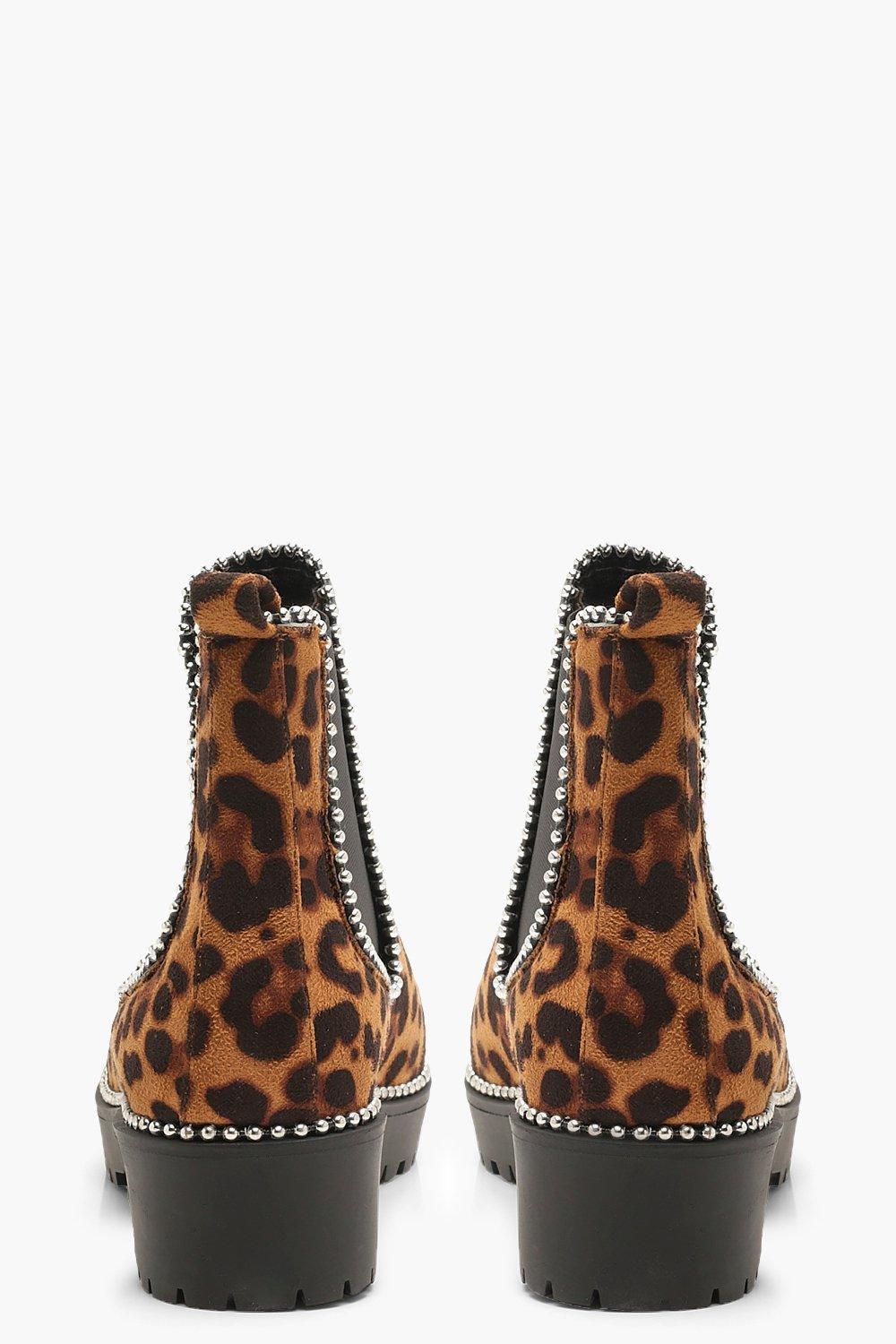 Leopard chelsea fashion boot