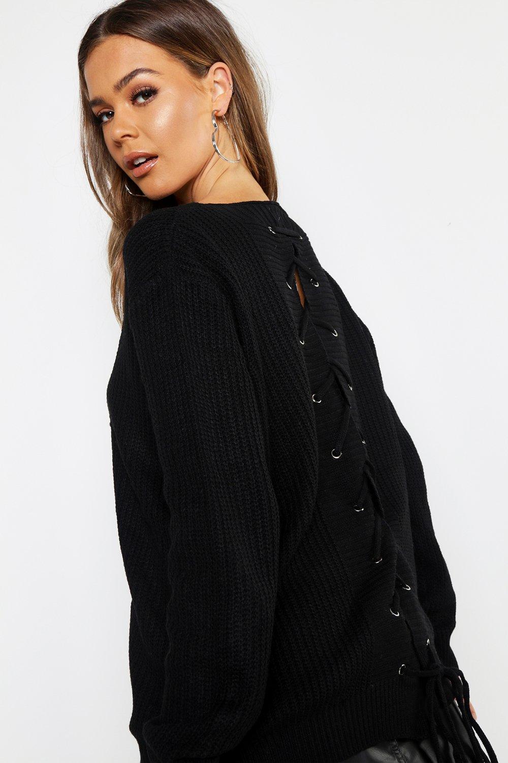 Lace up back on sale jumper