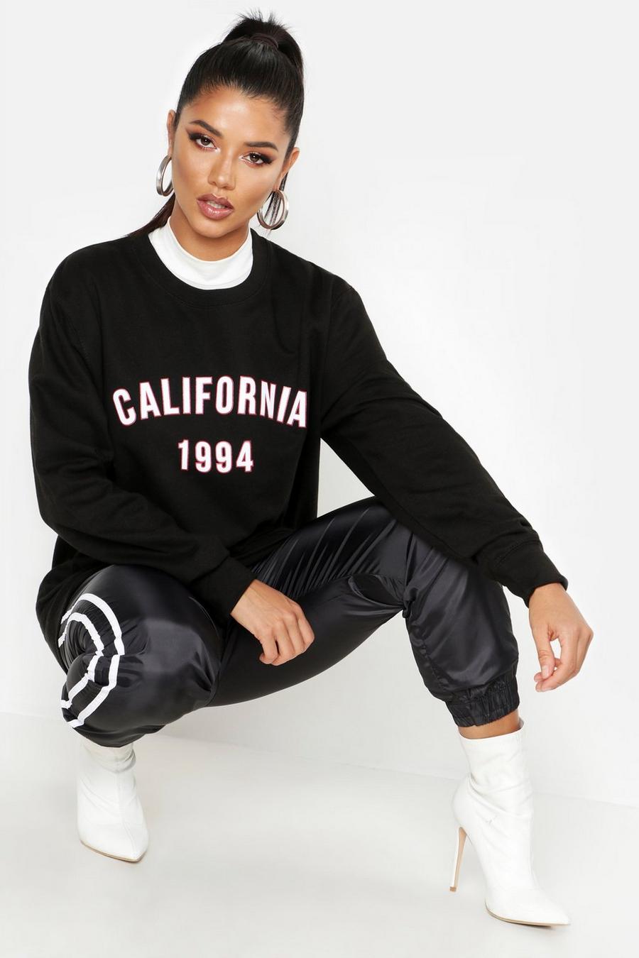 "California" sweatshirt med slogan image number 1