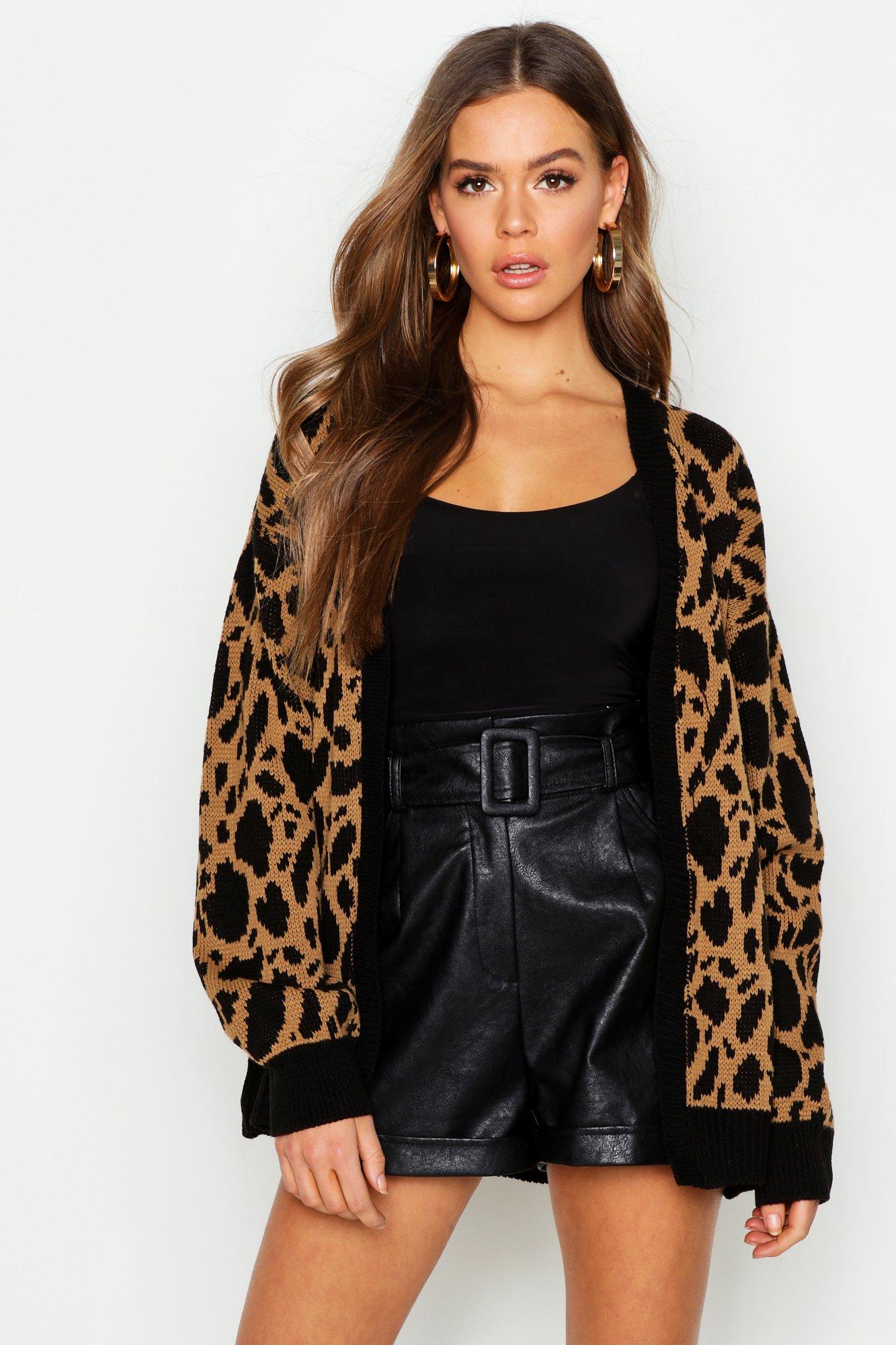 animal print cardigans