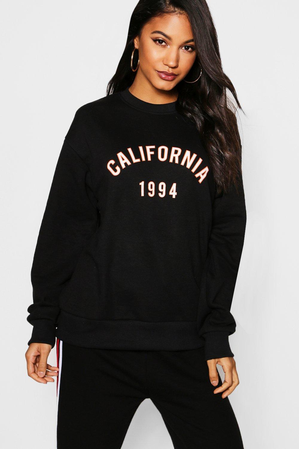 oversized slogan sweatshirt