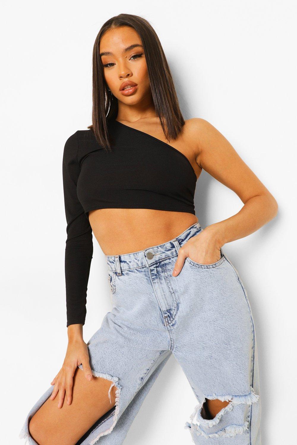 boohoo one shoulder top