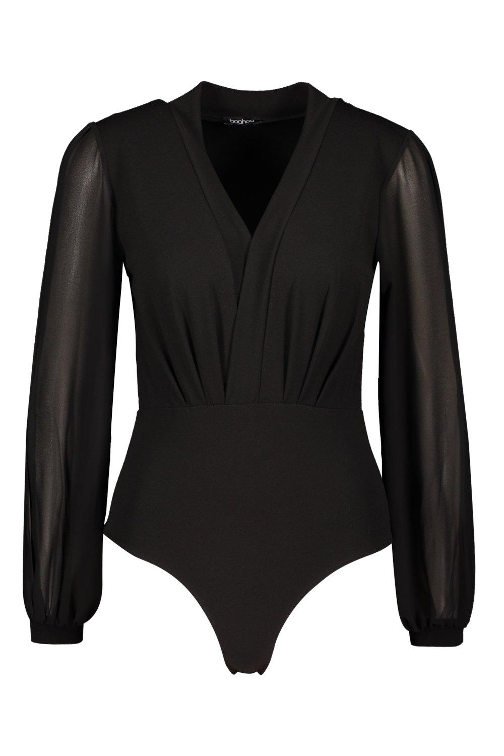 Chiffon cheap bodysuit blouse