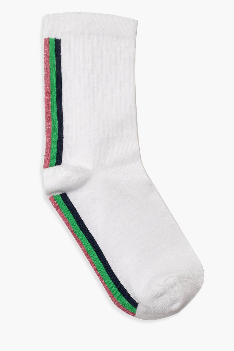 Glitter Vertical Striped Sports Socks image number 1