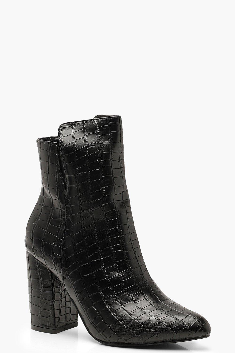 block heel shoe boots