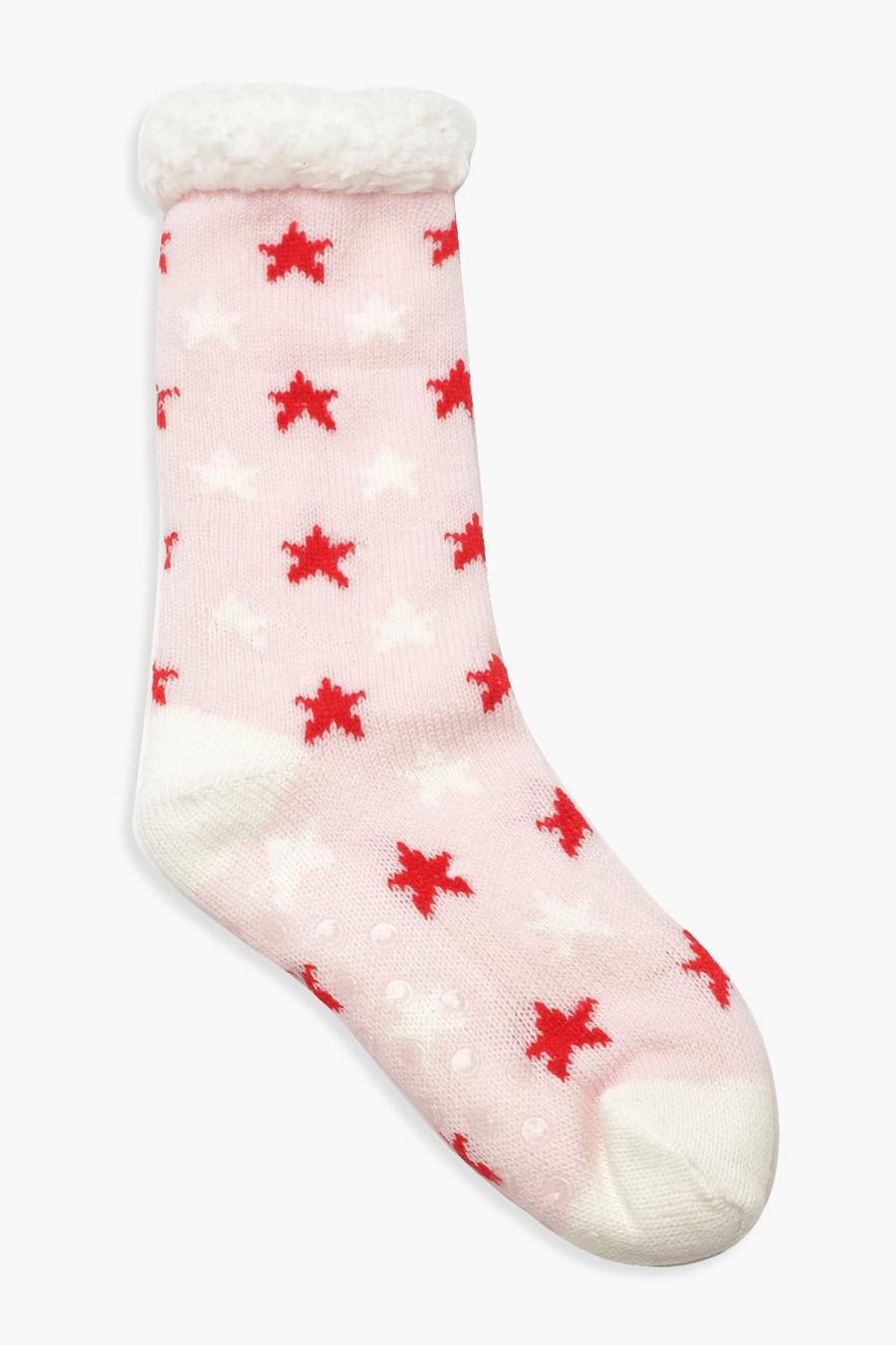Star Fluffy Slipper Socks image number 1