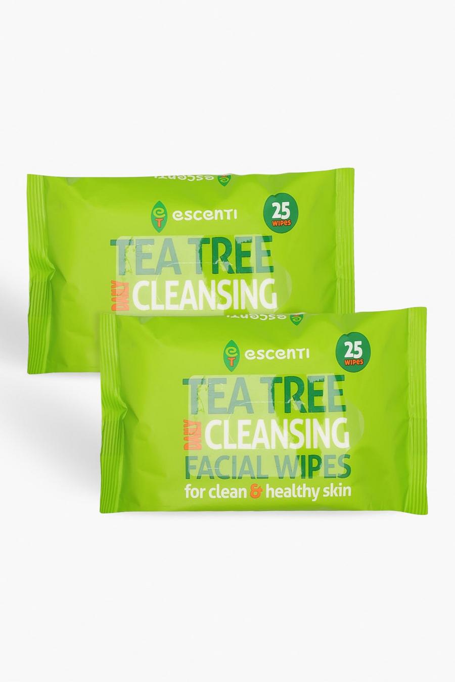 Escenti Tea Tree Cleansing Wipes (2 Pakken) image number 1