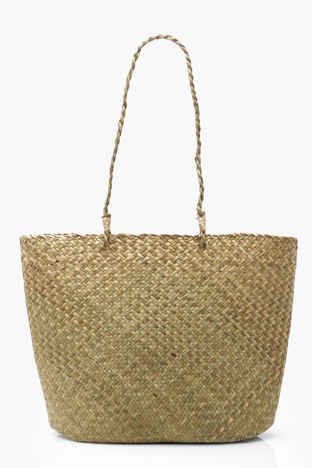 large wicker beach bag