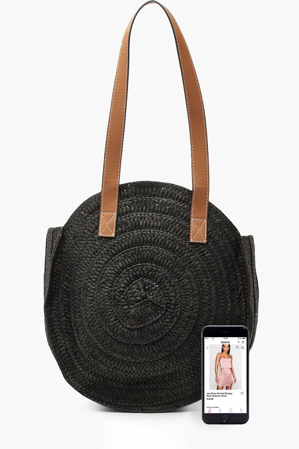 Boohoo straw online bag