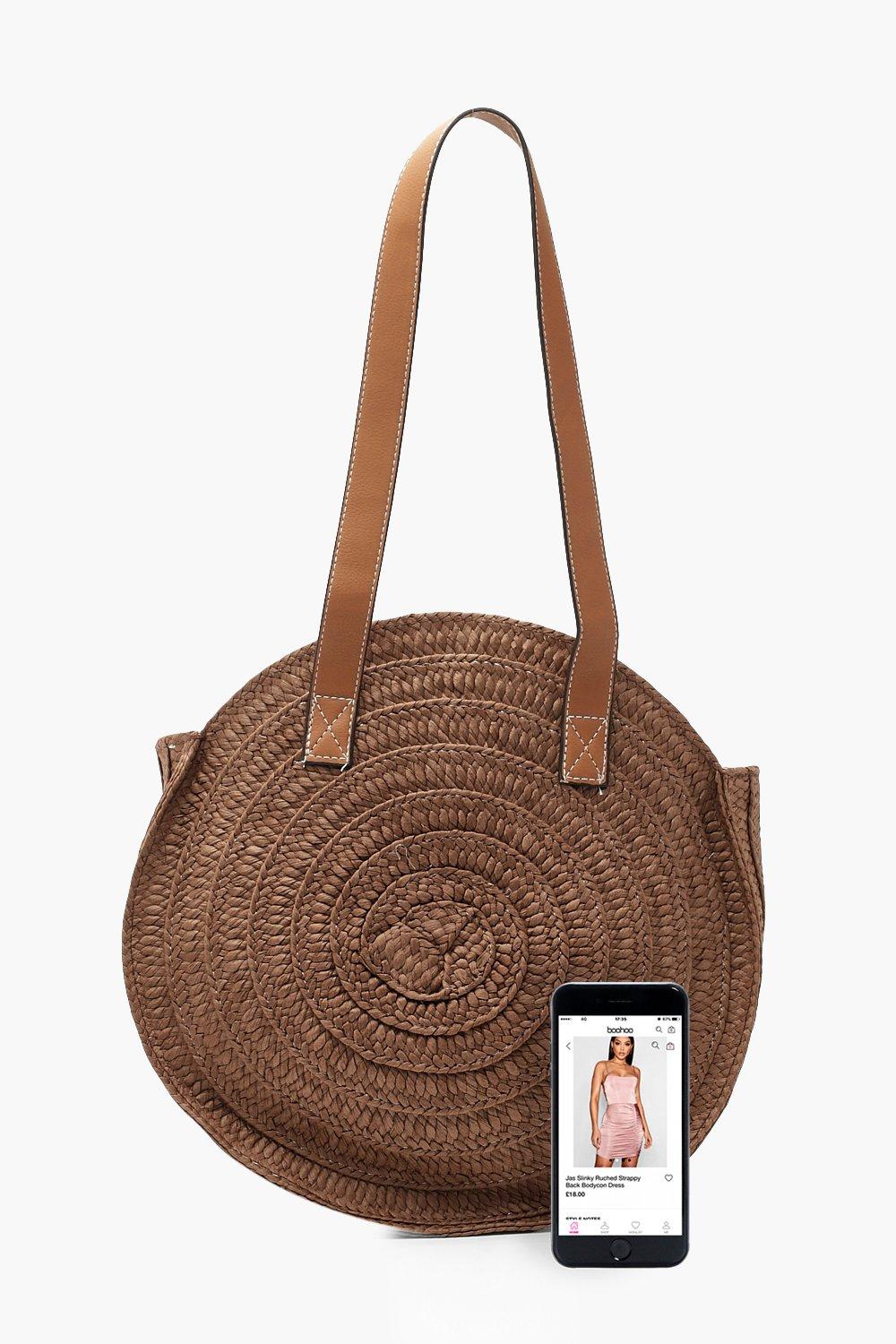 Boohoo discount straw bag