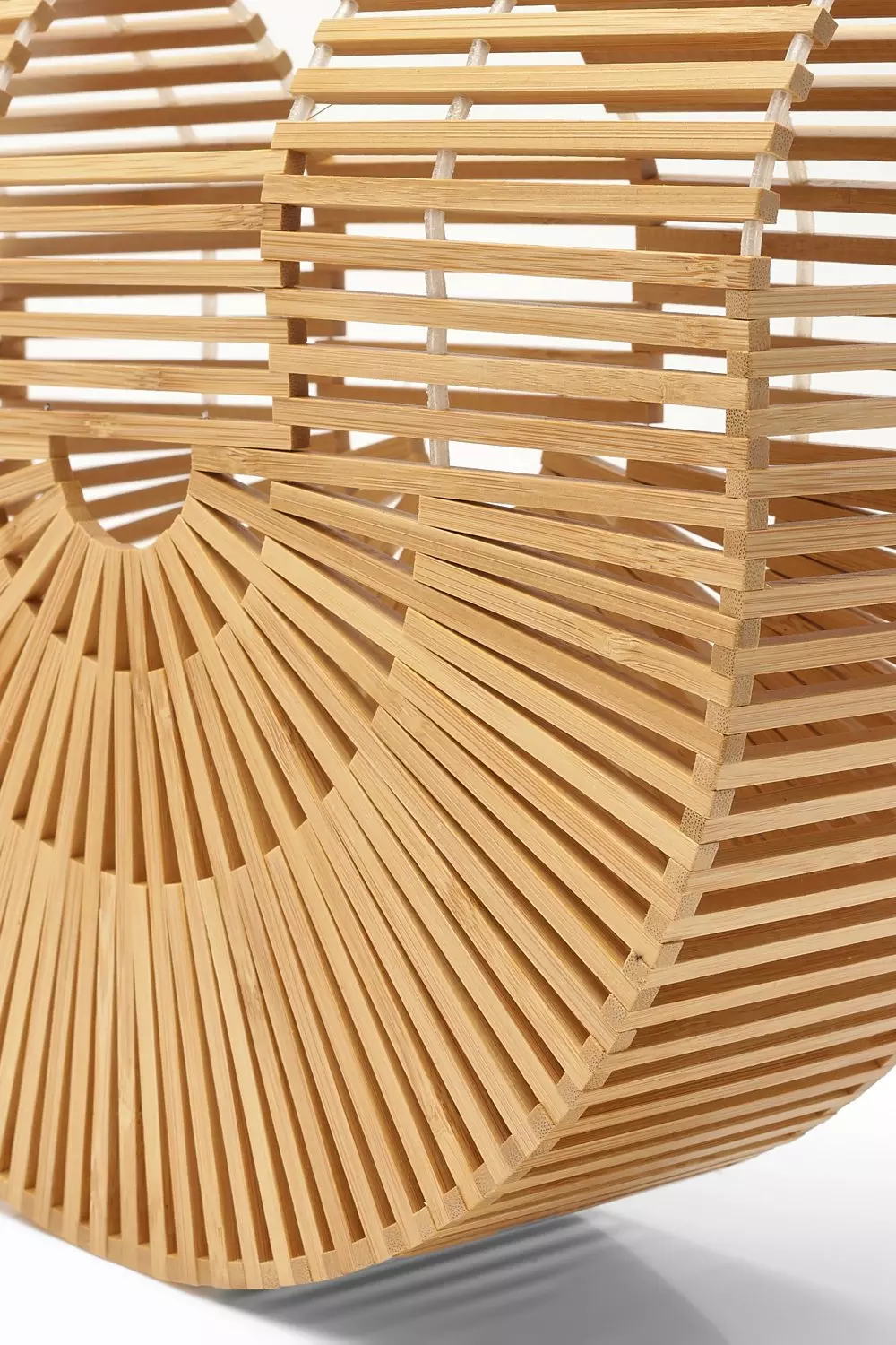 Natural Wooden Structured Grab Bag - Small alternative image