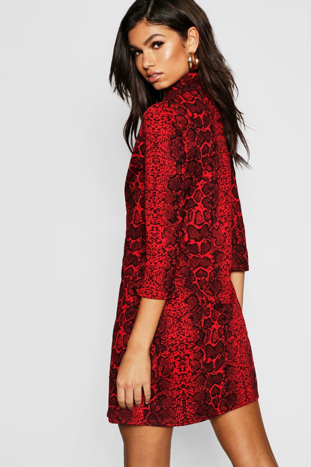 Snake print blazer dress store