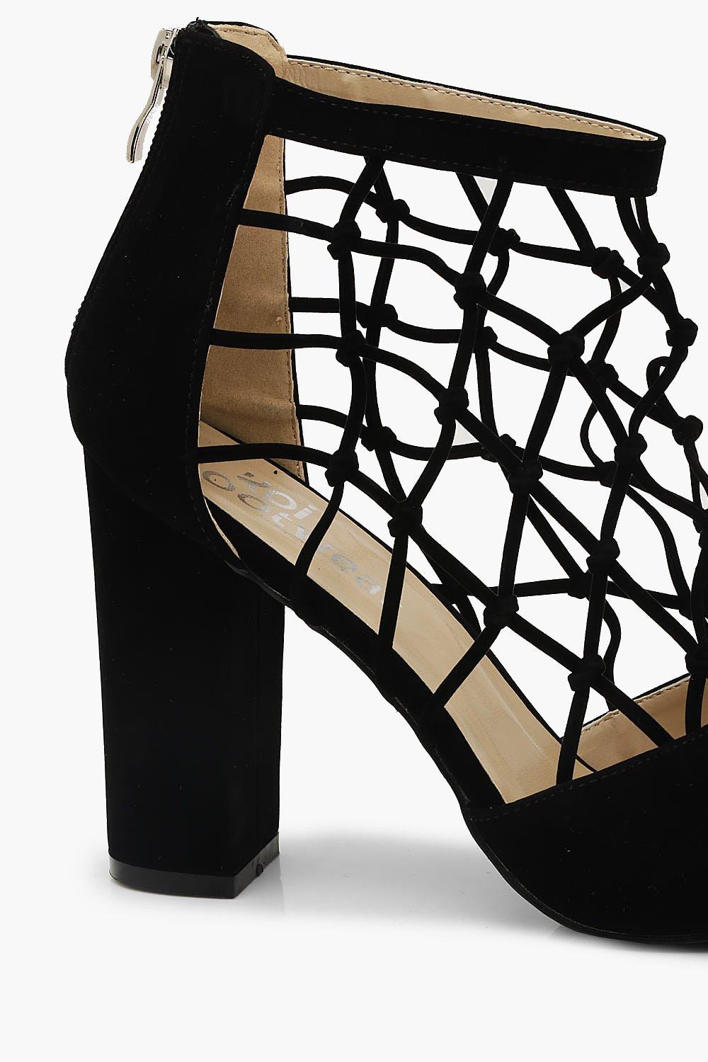 Fishnet best sale block heels