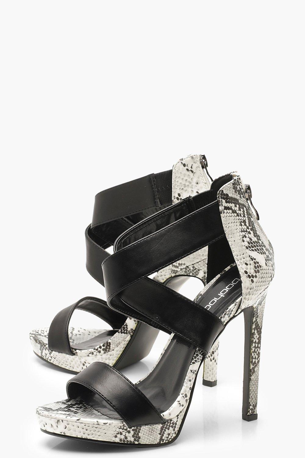 Heels with snake strap clearance