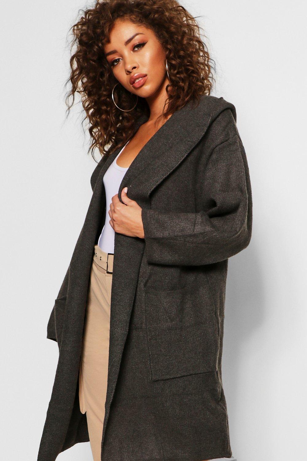 Oversized Longline Hooded Cardigan