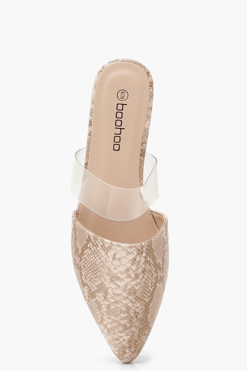 Clear strap flats outlet