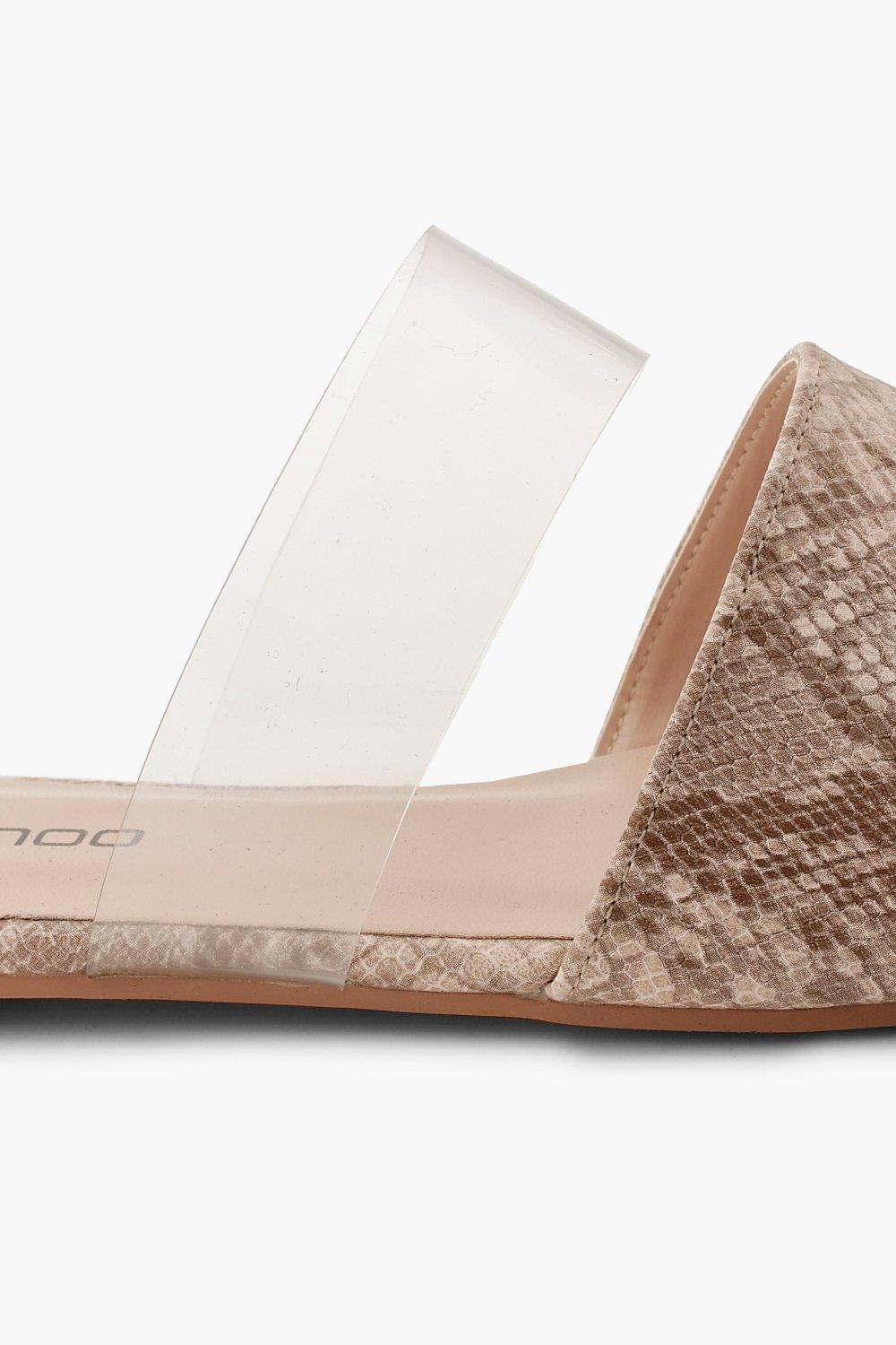 Pointed Clear Strap Flats boohoo DK