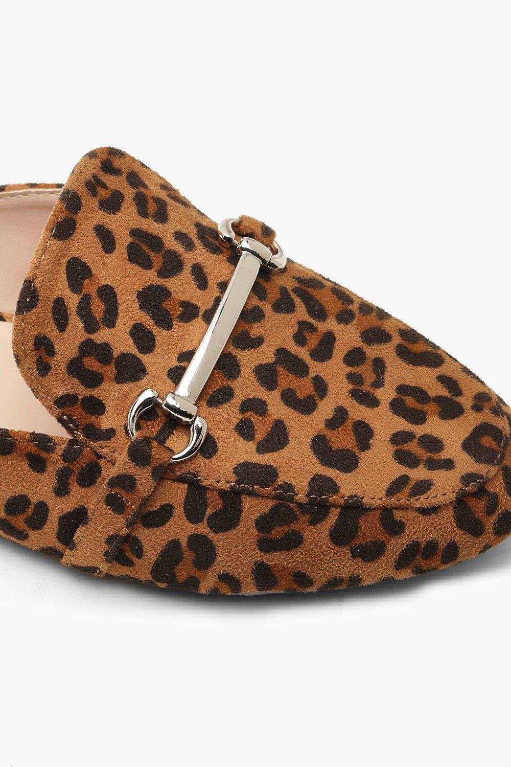 Leopard loafer mule shop