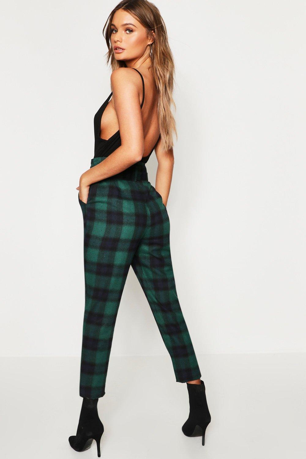 Pantalon carotte a deals carreaux femme
