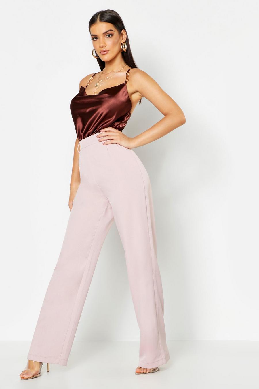 Soft pink Woven Wide Leg Pants image number 1