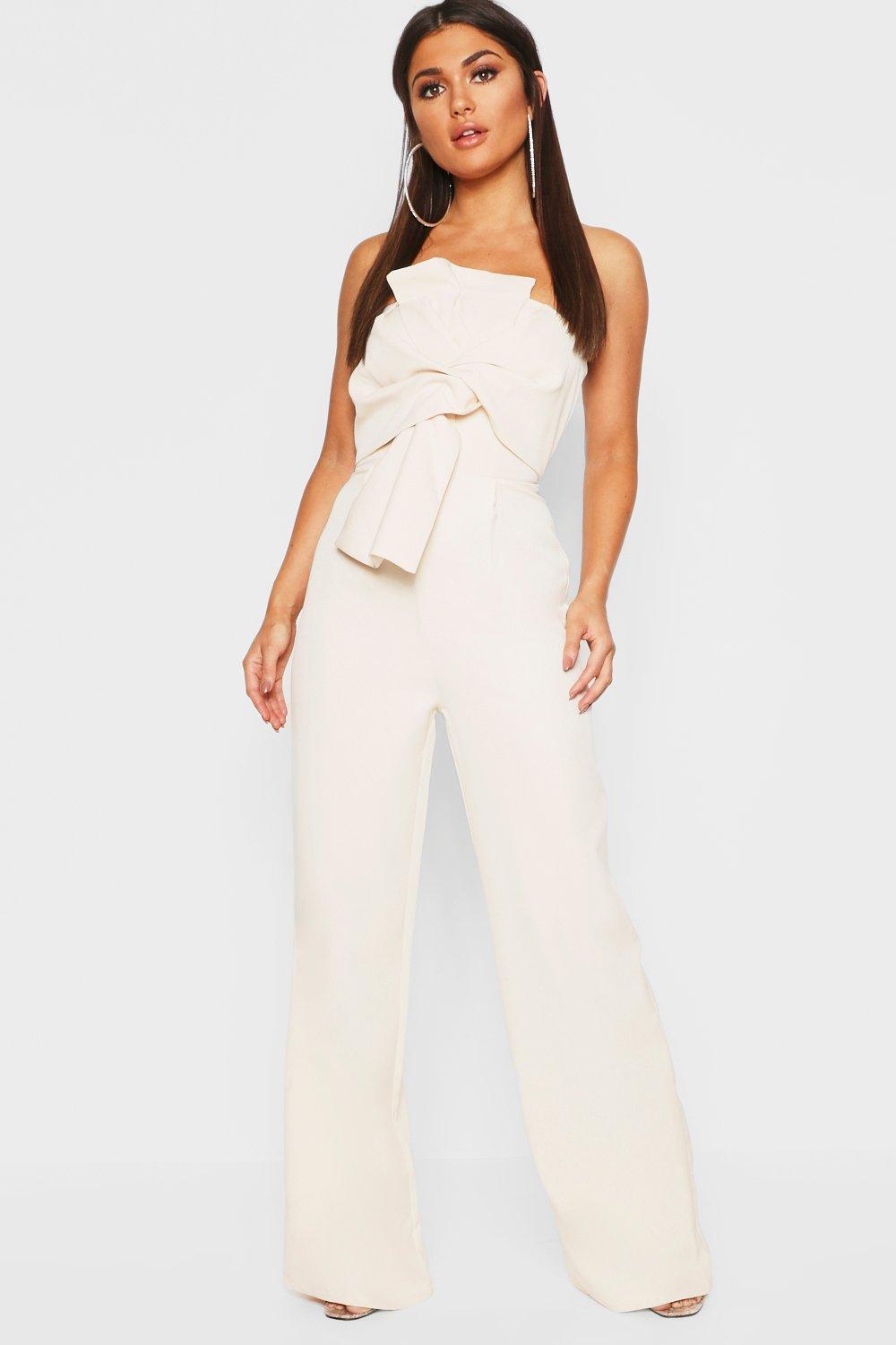 bow front jumpsuit