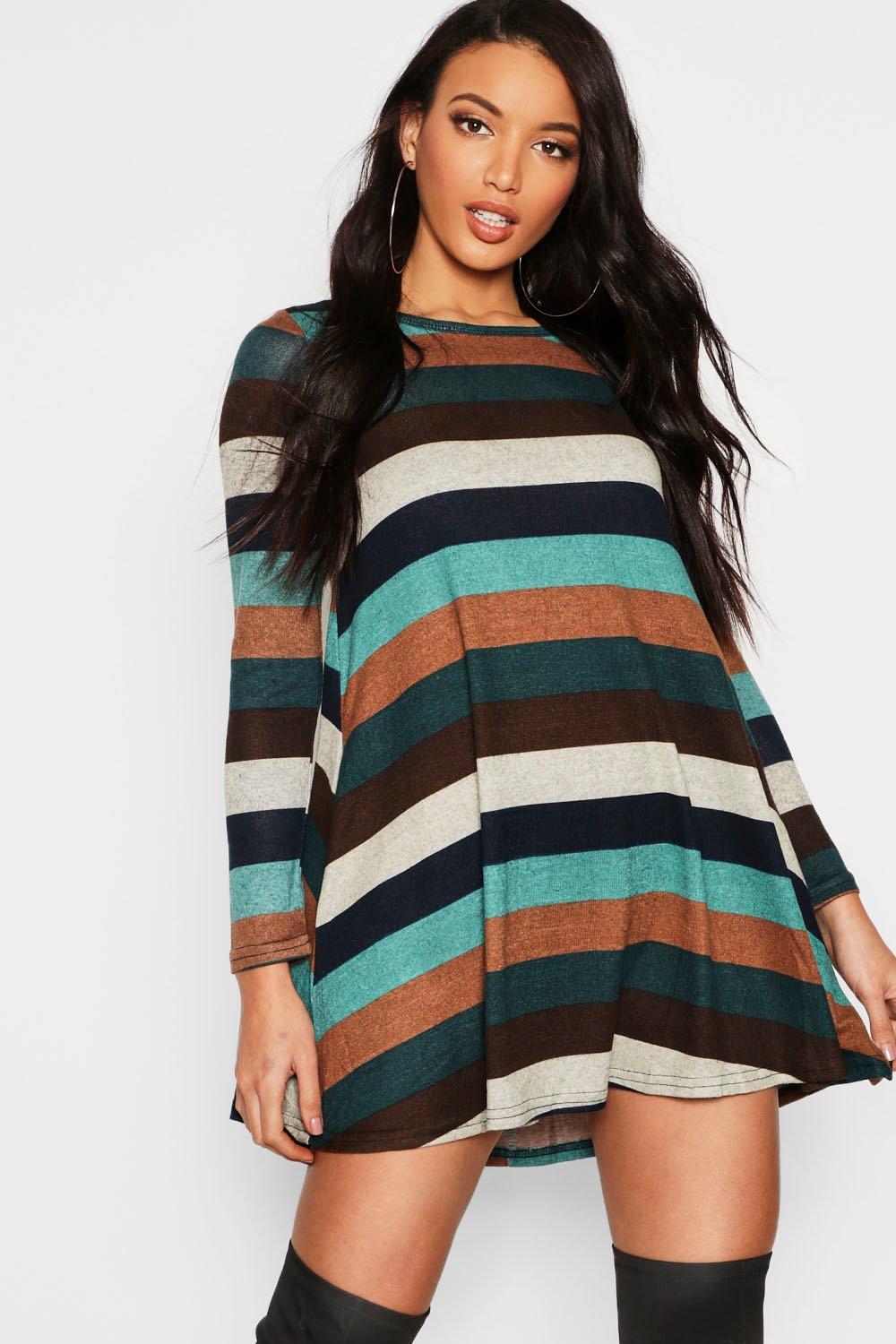 boohoo knitted swing dress