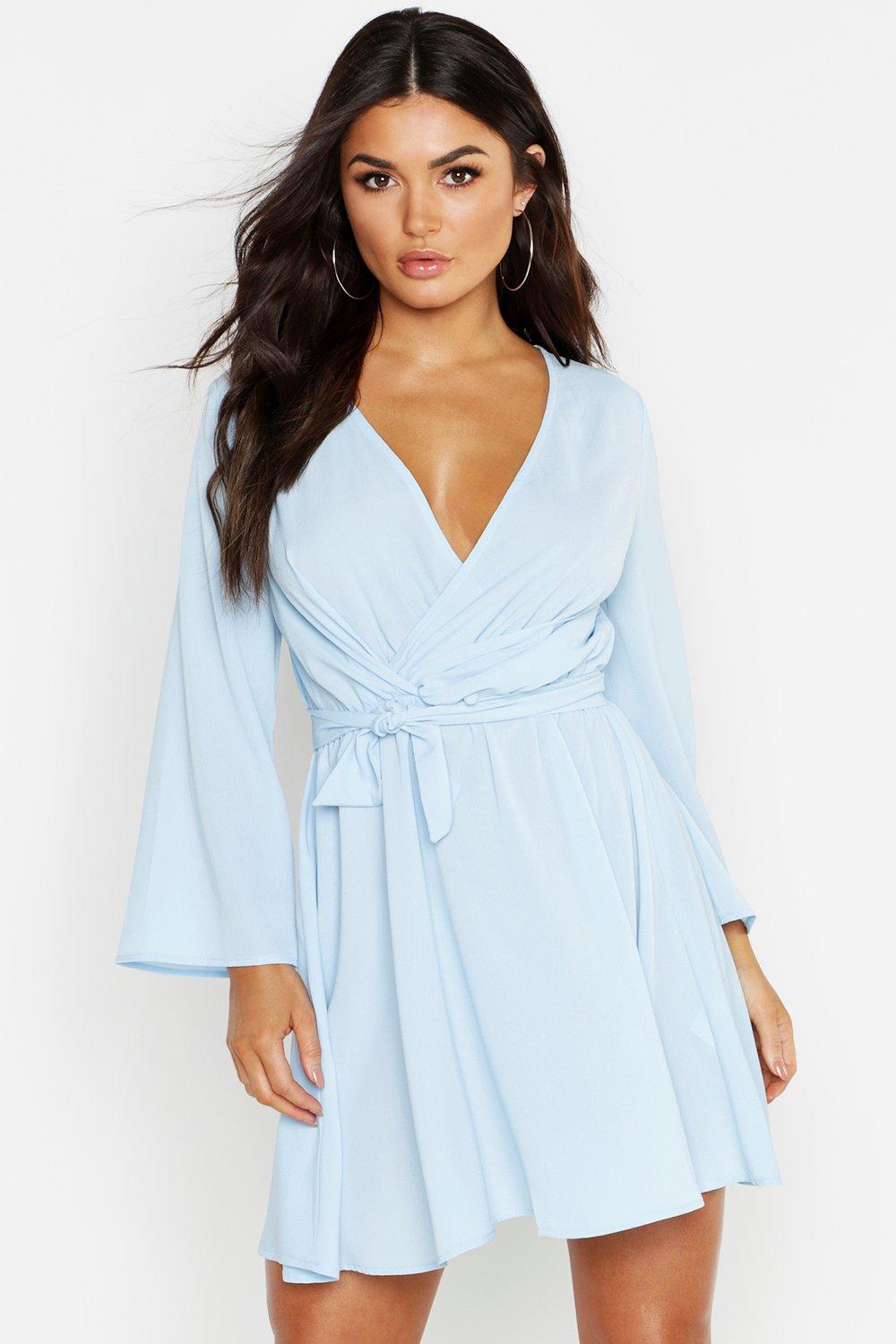 boohoo blue dress