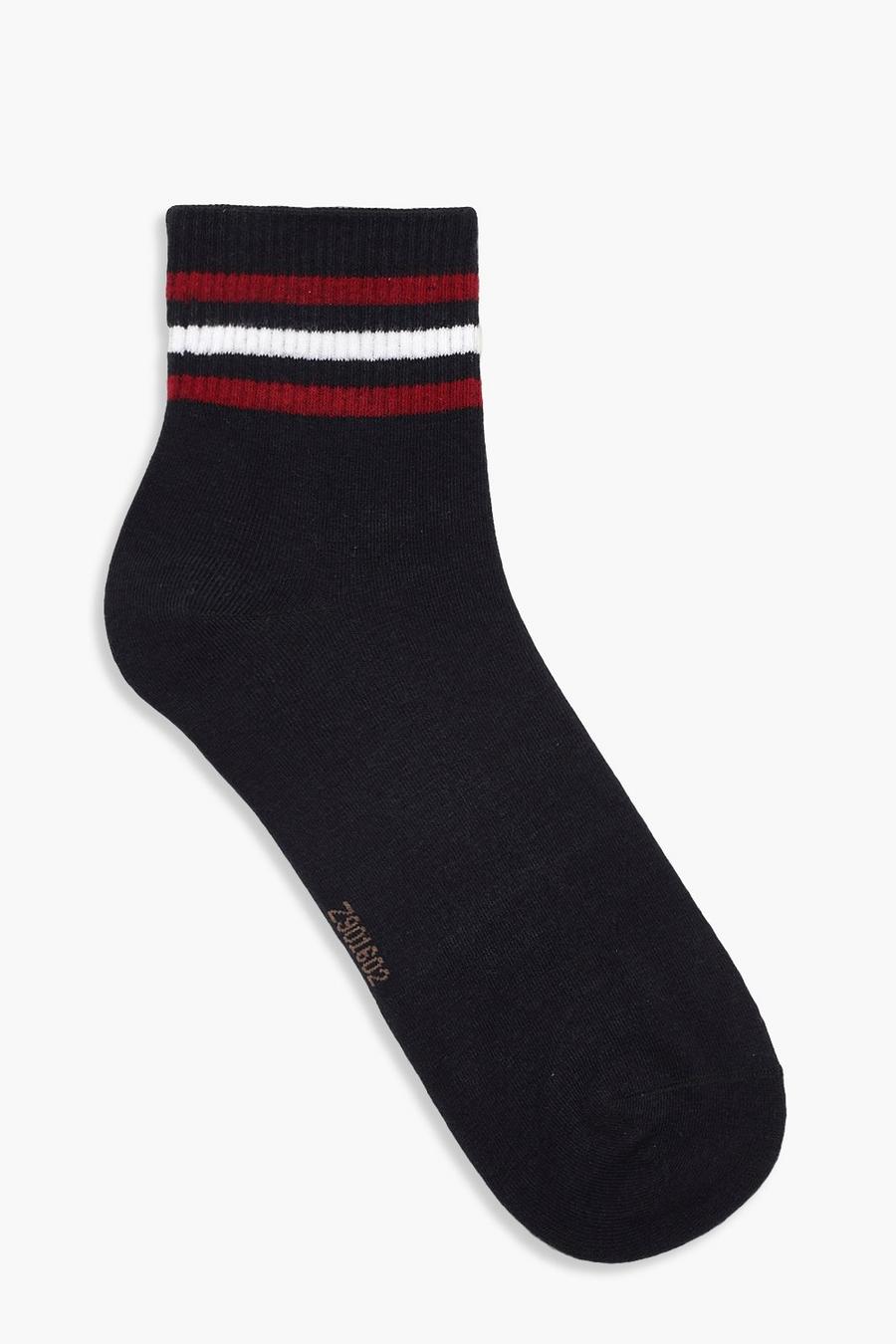Sports Stripe Rib Ankle Socks image number 1